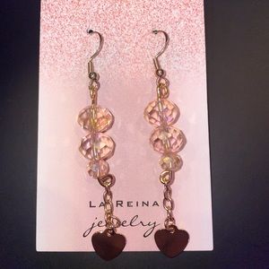 Light Pink V-Day Earrings